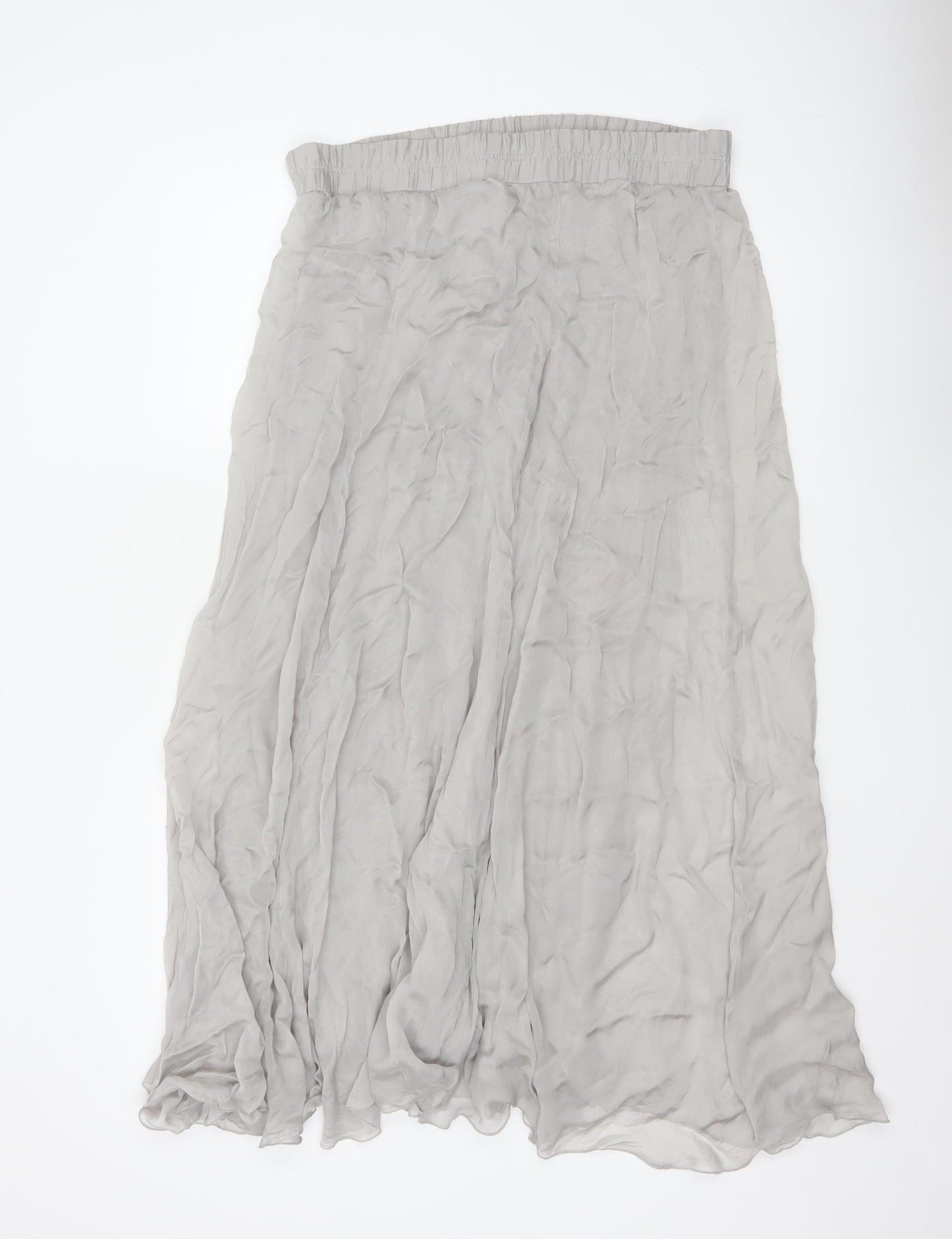 Phase Eight Women’s Grey Silk A-Line Long Skirt Size 10