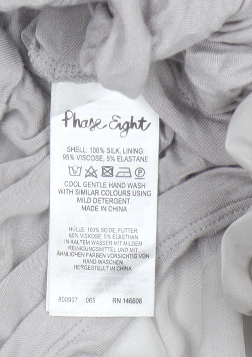 Phase Eight Women’s Grey Silk A-Line Long Skirt Size 10