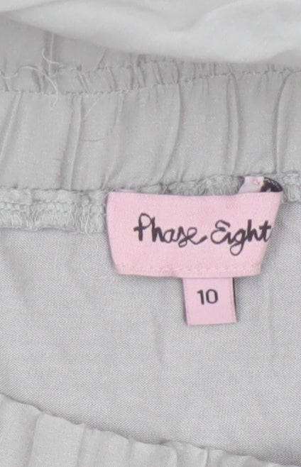 Phase Eight Women’s Grey Silk A-Line Long Skirt Size 10
