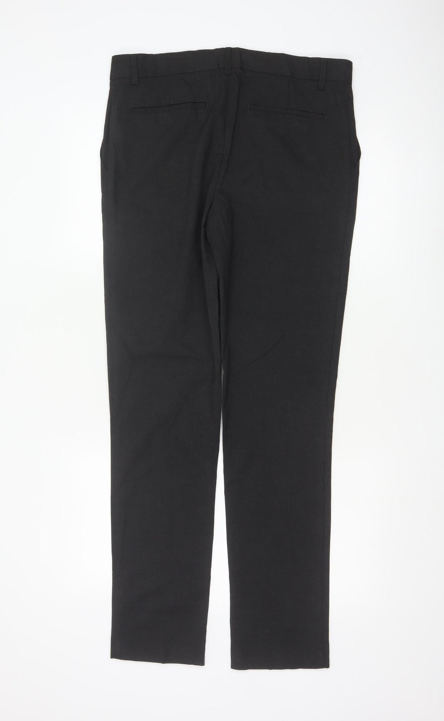 Marks and Spencer Boys Black Dress Pants 15-16 Years 32in Waist 33in Leg