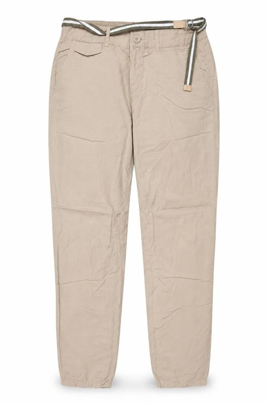 Zara Women’s Beige Lyocell Chino Trousers Size 8 Belted Lightweight