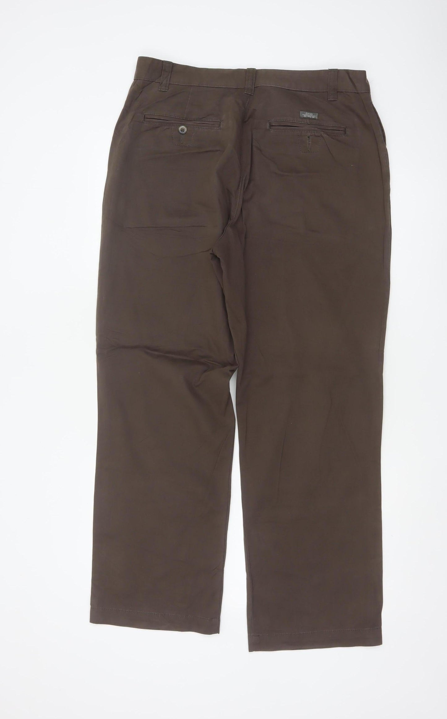 Marks and Spencer Blue Harbour Men's Brown 34x29 Chino Trousers