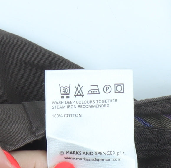 Marks and Spencer Blue Harbour Men's Brown 34x29 Chino Trousers