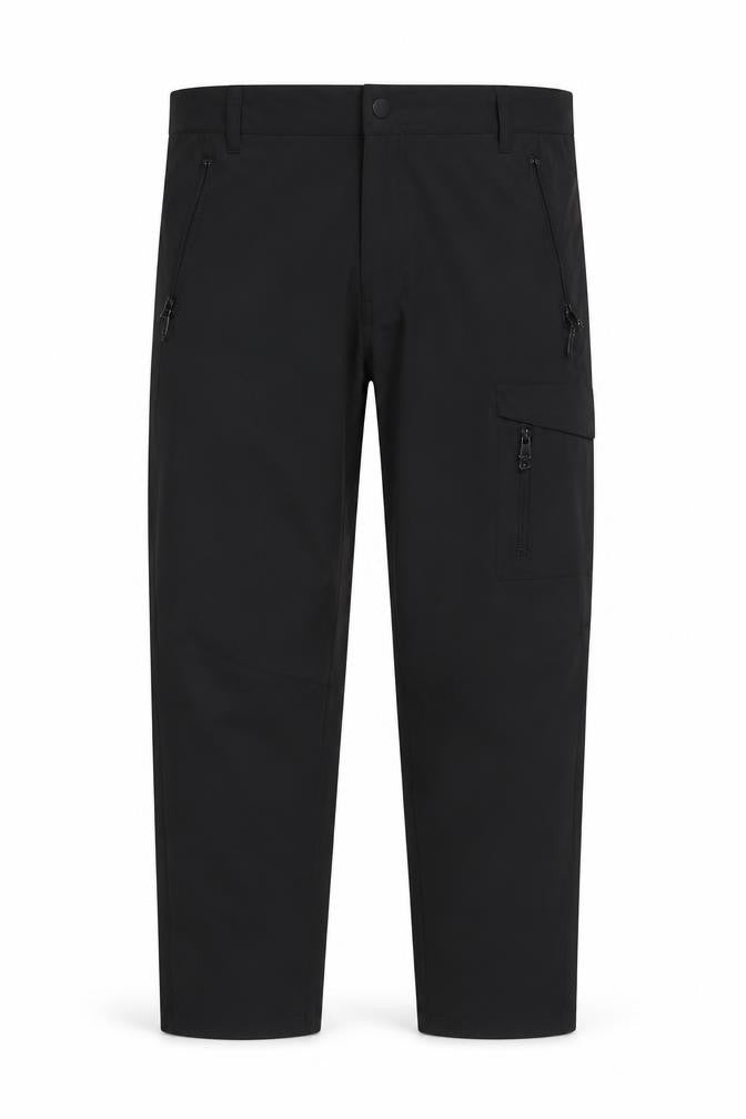 Easy Men's Black 36S Tapered Fit Cargo Trousers
