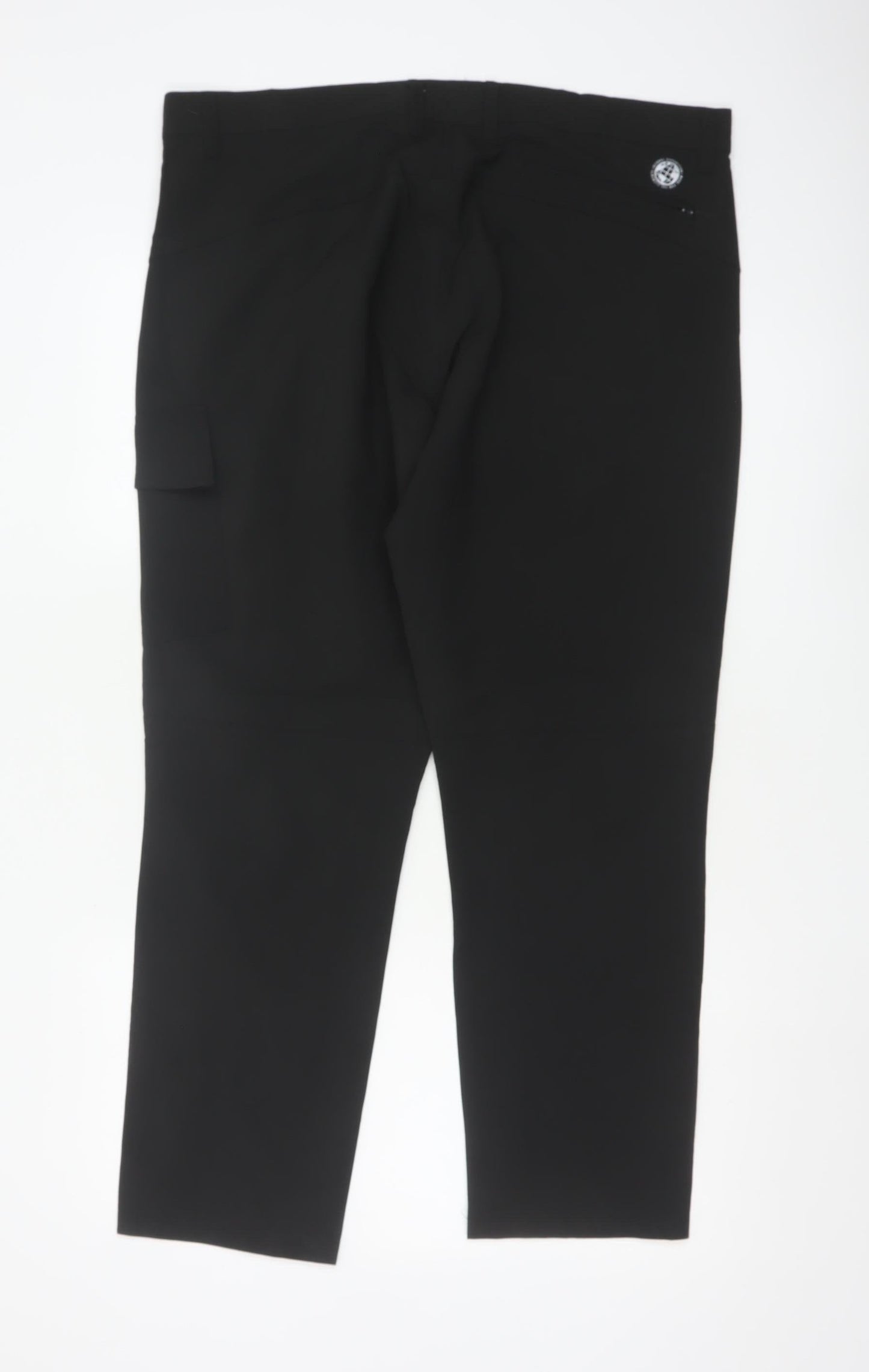 EASY Men's Black 36S Tapered Fit Cargo Trousers