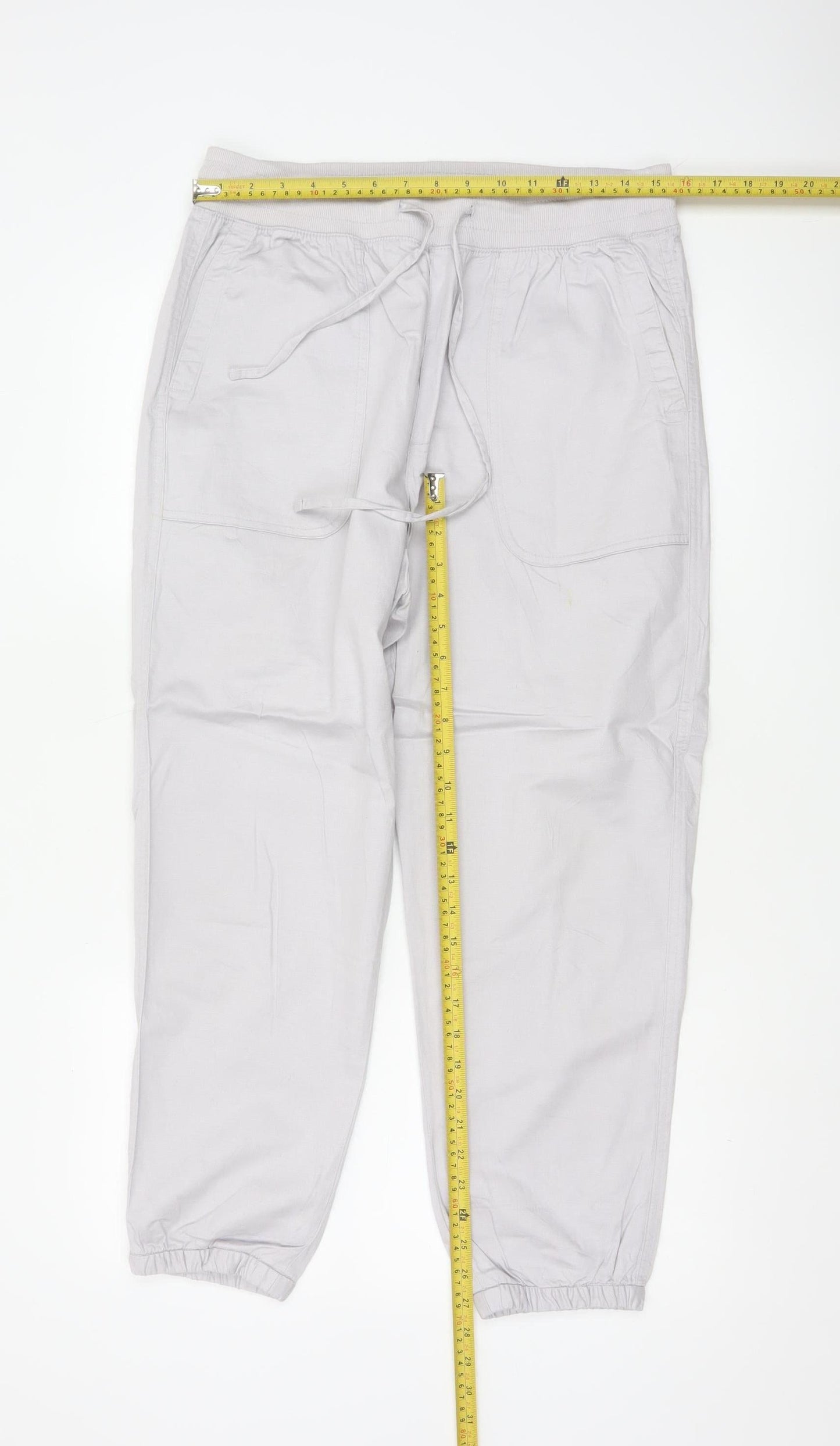 GAP Women’s Grey Cotton Jogger Trousers M Relaxed Fit