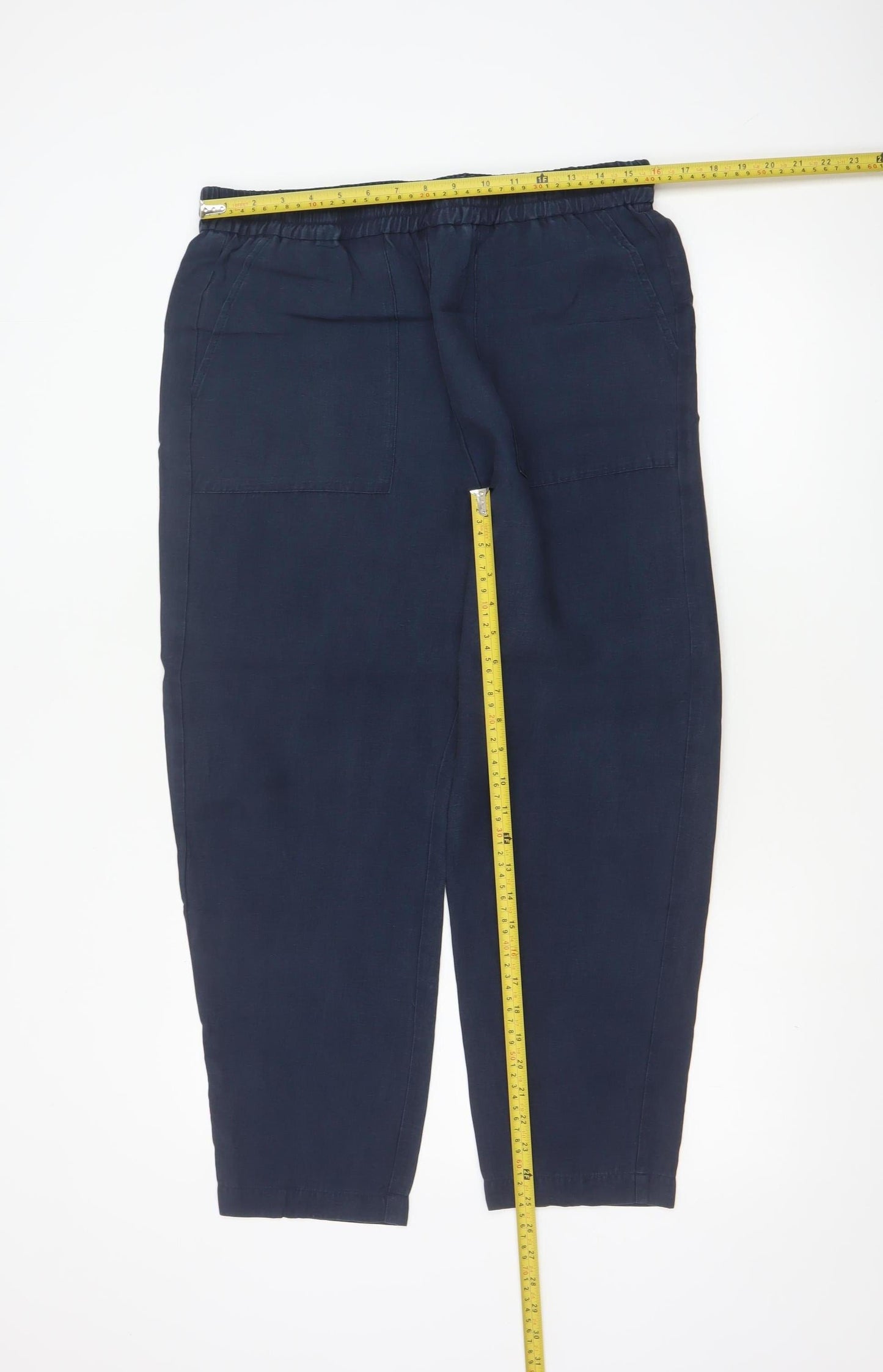 Marks and Spencer Womens Blue Size 14 Tapered Trousers