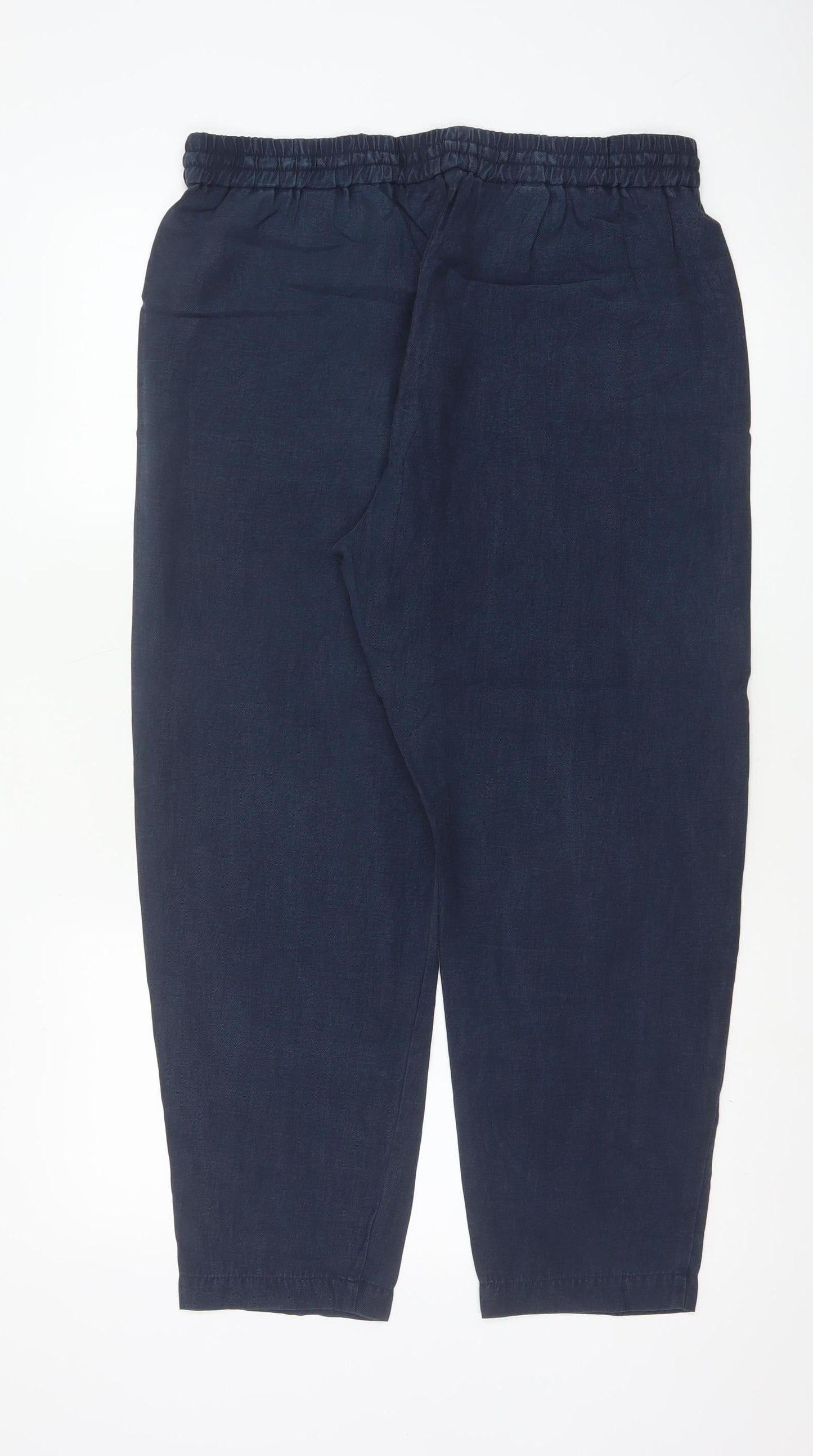 Marks and Spencer Womens Blue Size 14 Tapered Trousers