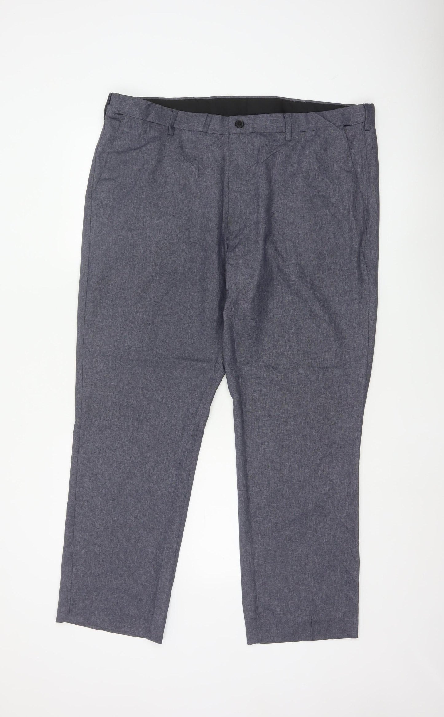 Marks and Spencer Men's Grey Regular Fit Trousers 40in Waist 29in Leg