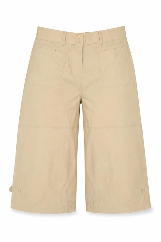DKNY Womens Beige Capri Trousers M Lightweight Cotton Blend