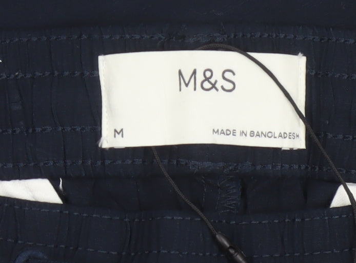 Marks and Spencer Men's Blue Cotton Jogger Trousers M