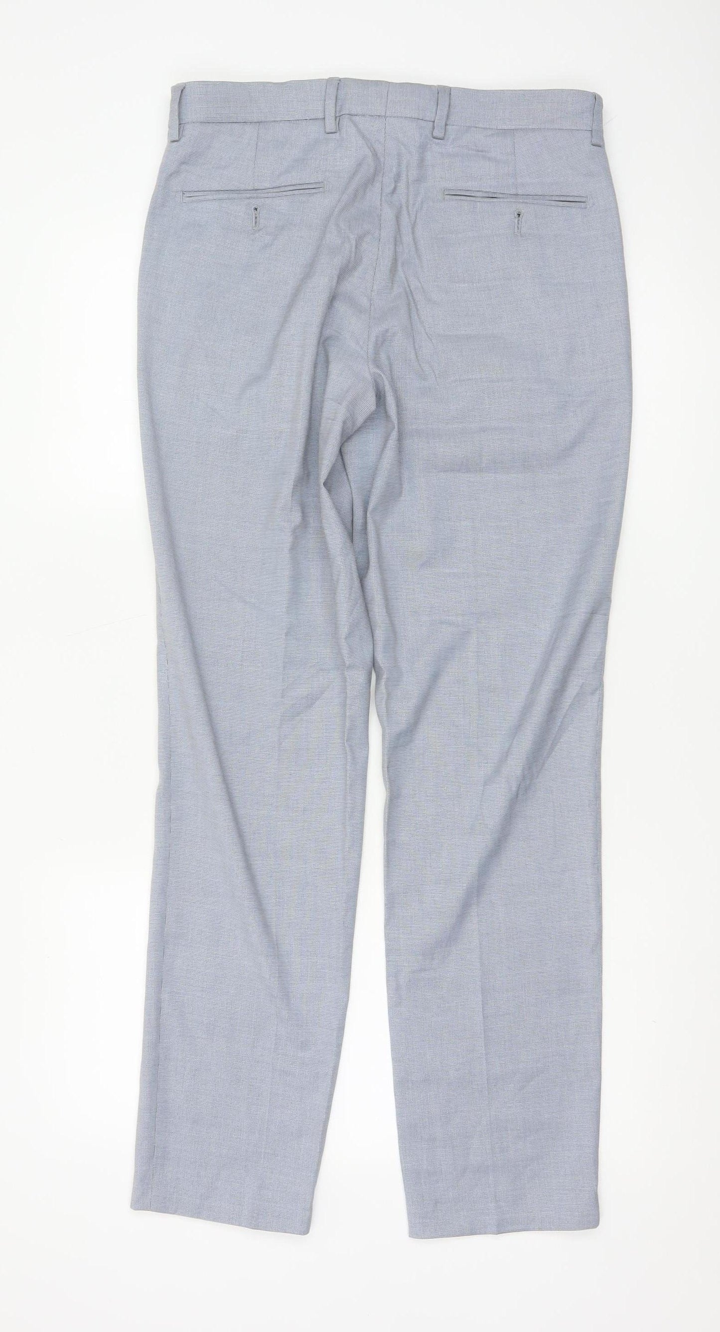 Marks and Spencer Mens Grey Slim Fit Chino Trousers 30W 31L