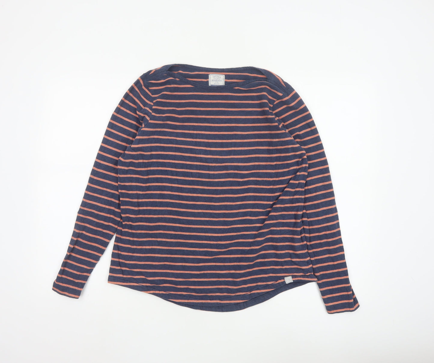 Fat Face Women Blue Striped Long Sleeve Jersey T-Shirt UK 12