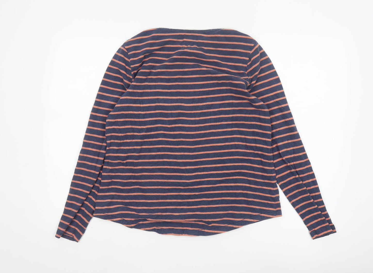 Fat Face Women Blue Striped Long Sleeve Jersey T-Shirt UK 12