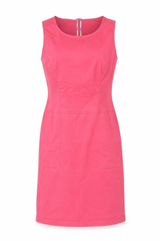 Boden Women Pink Cotton Shift Dress Size 12 Sleeveless Knee Length