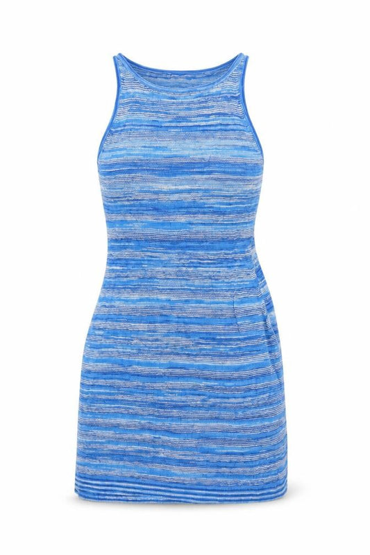 & Other Stories Womens Blue Striped Tank Dress Size S Sleeveless Knit Cotton Linen