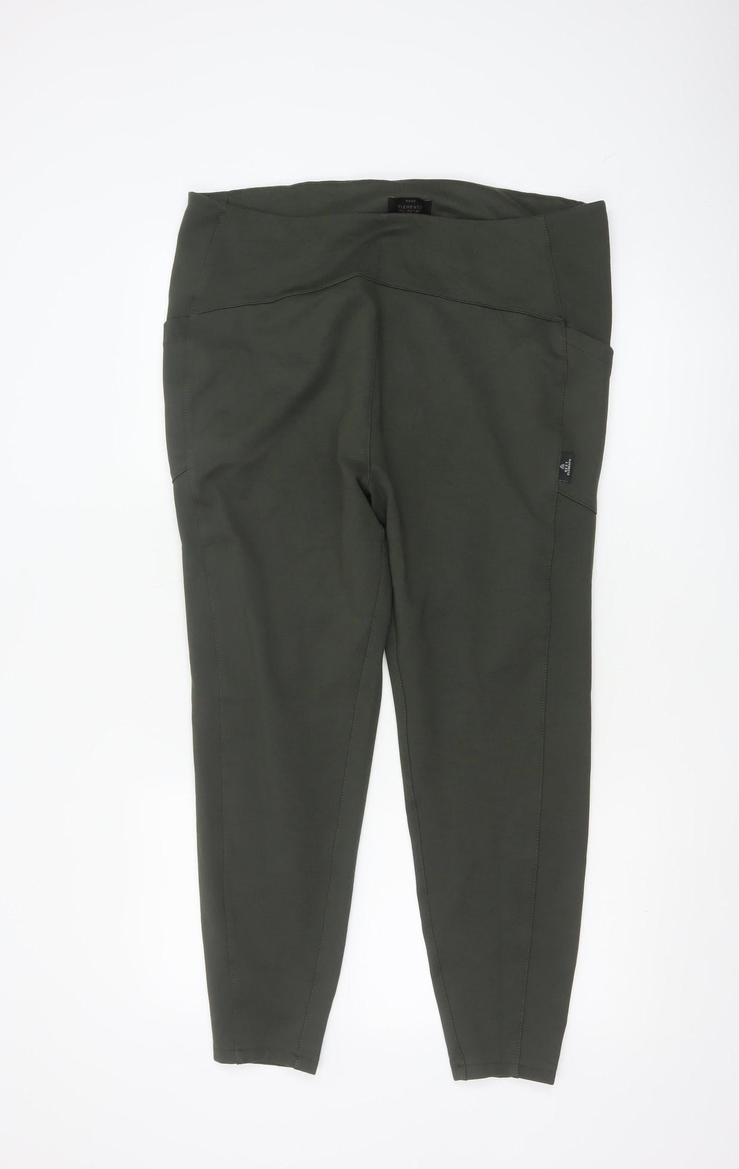 Next Women Green Jersey Leggings Size 20 Regular Stretch Trousers