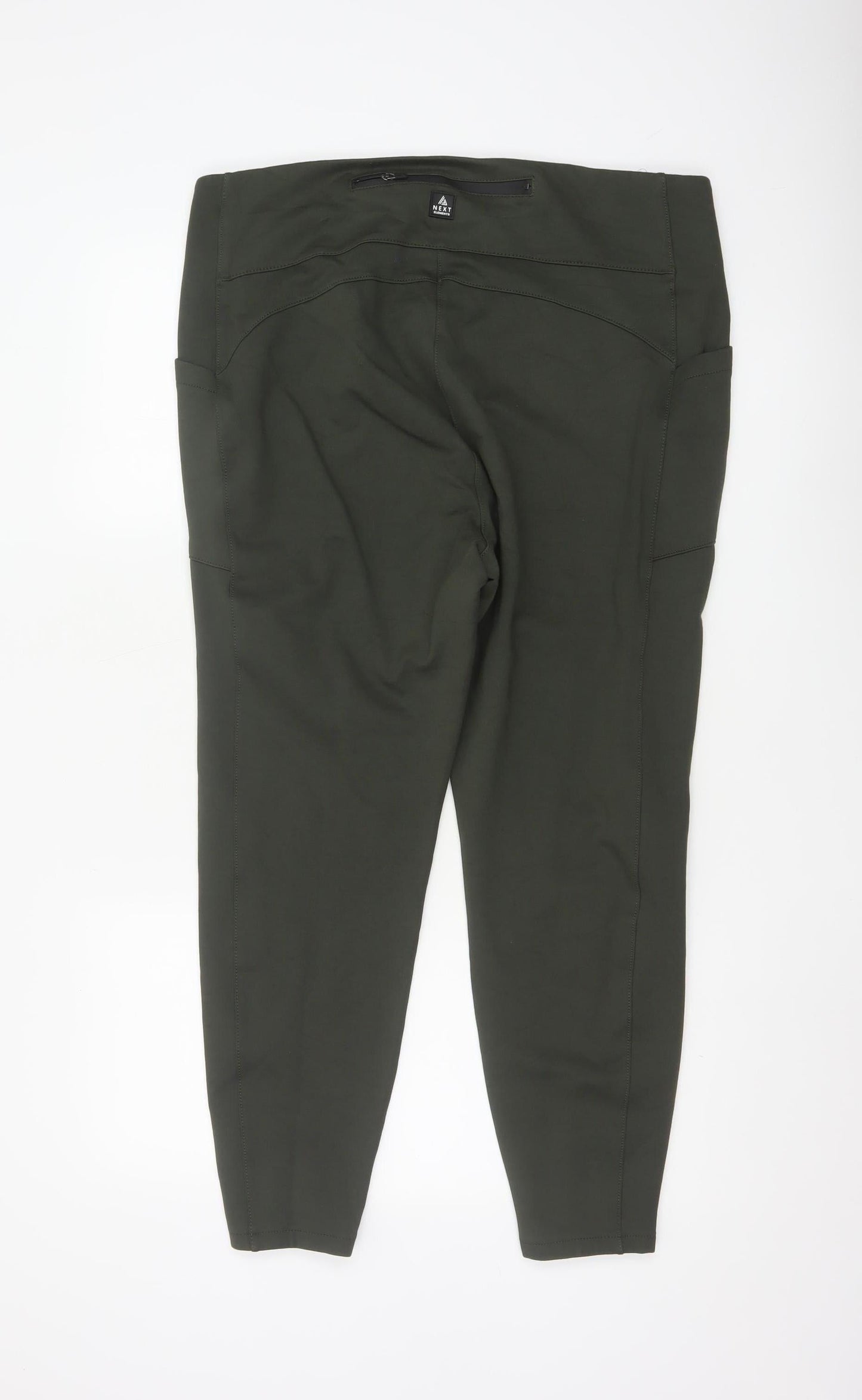 Next Women Green Jersey Leggings Size 20 Regular Stretch Trousers