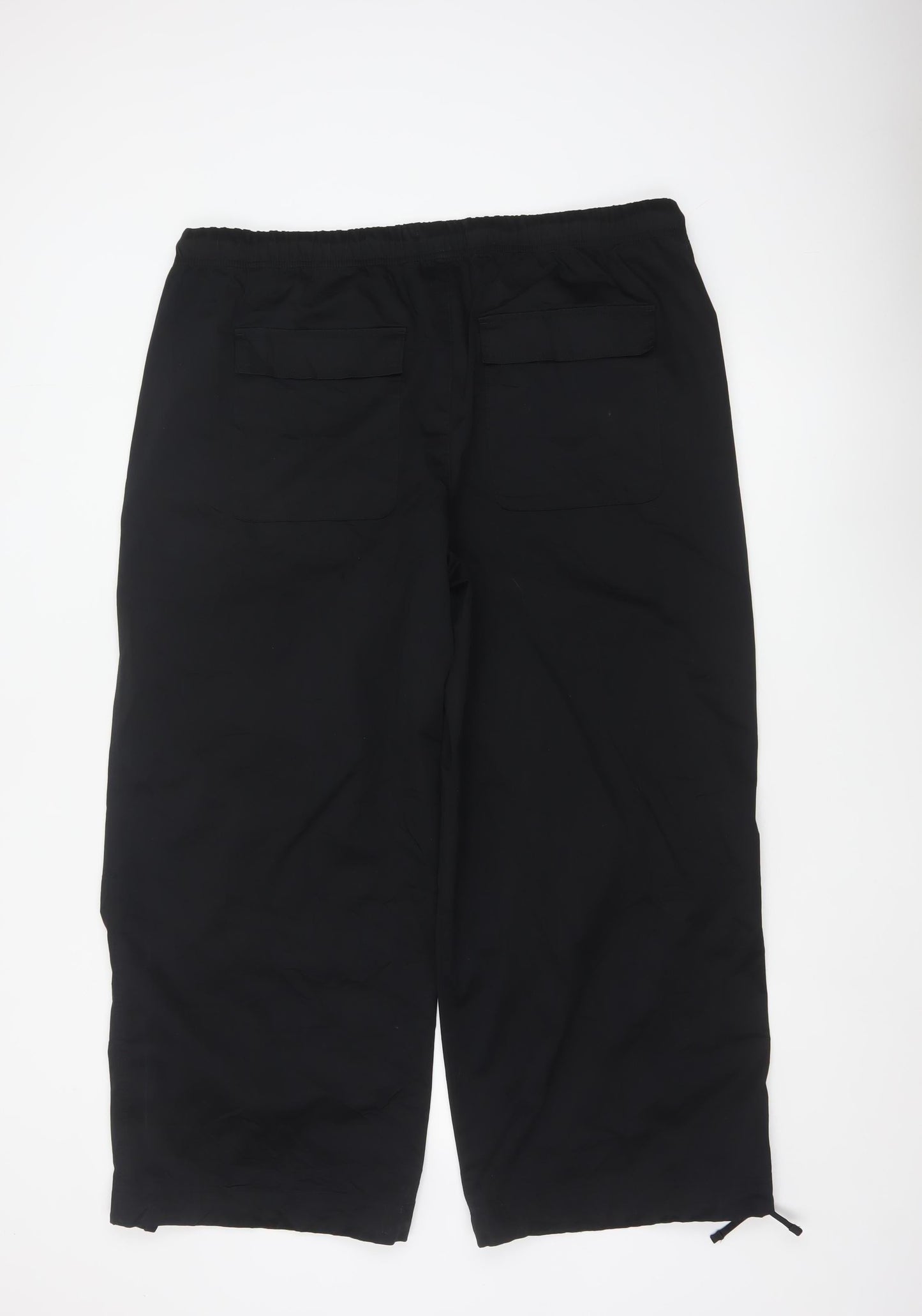 Marks and Spencer Women’s Black Cotton Cargo Trousers Size 20 Short
