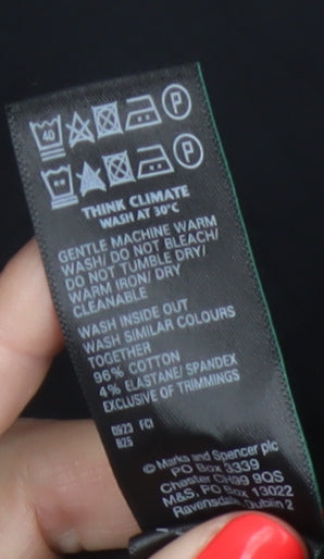 Marks and Spencer Women’s Black Cotton Cargo Trousers Size 20 Short