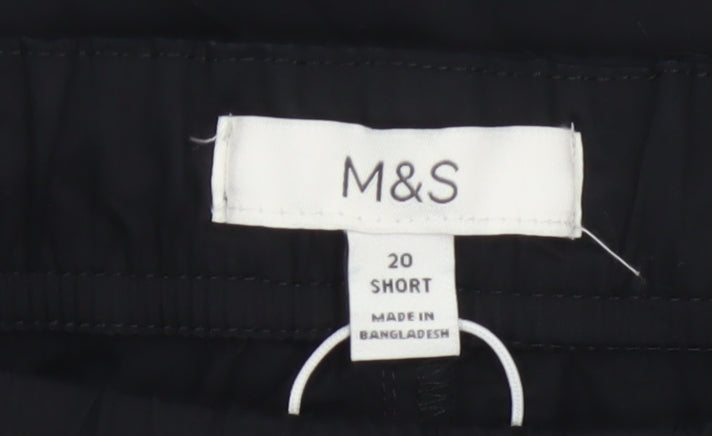 Marks and Spencer Women’s Black Cotton Cargo Trousers Size 20 Short