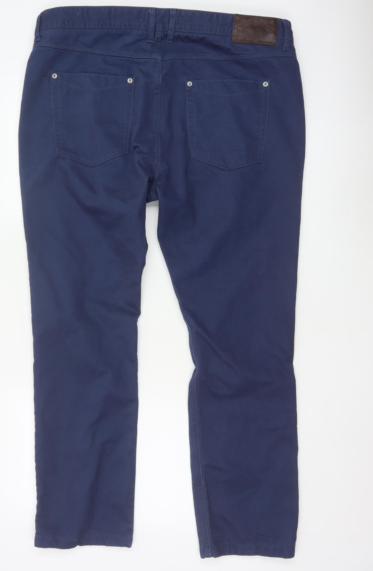 North Coast Men's Blue Slim Fit Chino Trousers 38W 29L
