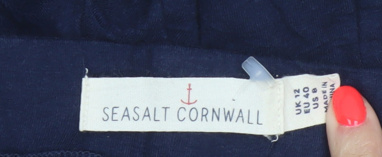 Seasalt Cornwall Women’s Blue Porthminster Tapered Trousers Size 12