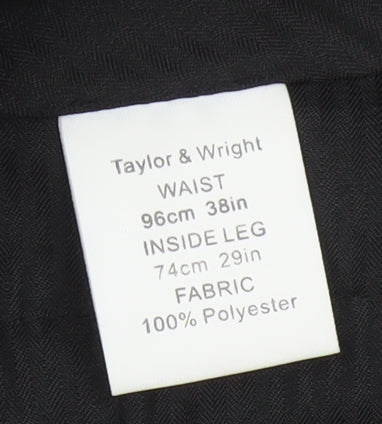 Taylor & Wright Men's Brown Pinstripe Dress Trousers 38S