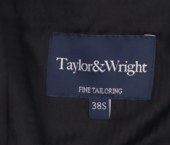 Taylor & Wright Men's Brown Pinstripe Dress Trousers 38S