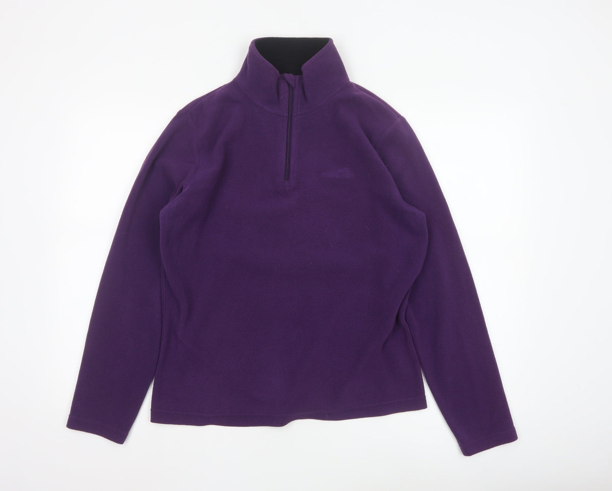 Freedom Trail Womens Purple 1/4 Zip Fleece Sweatshirt Size 12