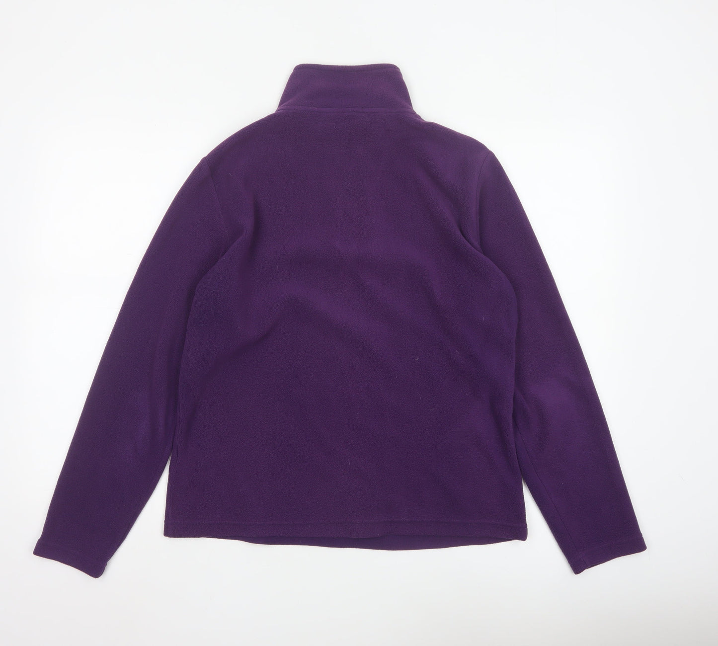 Freedom Trail Womens Purple 1/4 Zip Fleece Sweatshirt Size 12