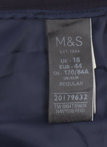 Marks and Spencer Autograph Women's Navy Size 16 Ankle Trousers