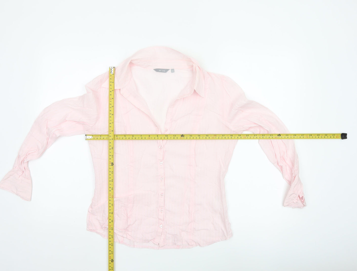 Marks & Spencer Per Una Women Pink Button-Up Blouse Size 12
