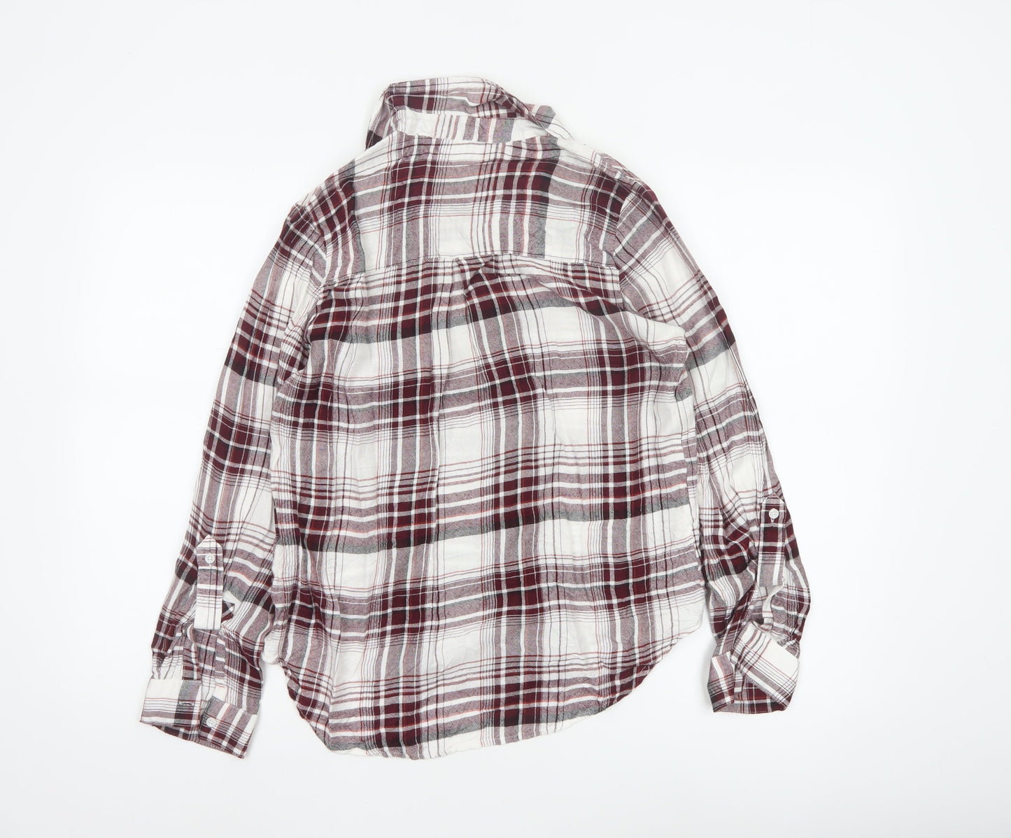 Dorothy Perkins Womens UK 12 Plaid Long Sleeve Button-Up Shirt