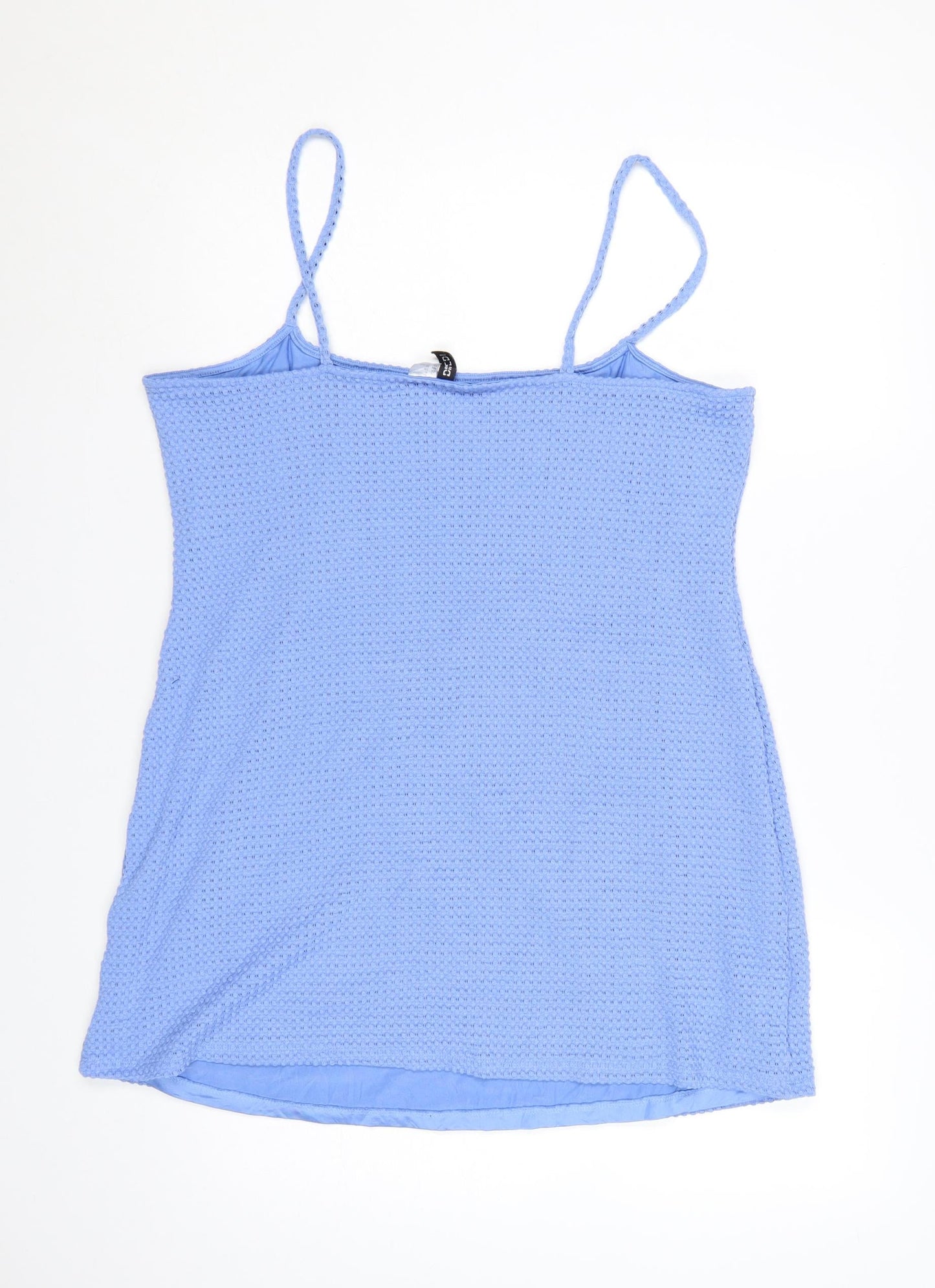H&M Divided Women’s Blue Slip Dress Size 16 Stretch Knit