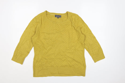 Marks and Spencer Per Una Women Yellow Size 10 Knit Pullover Jumper