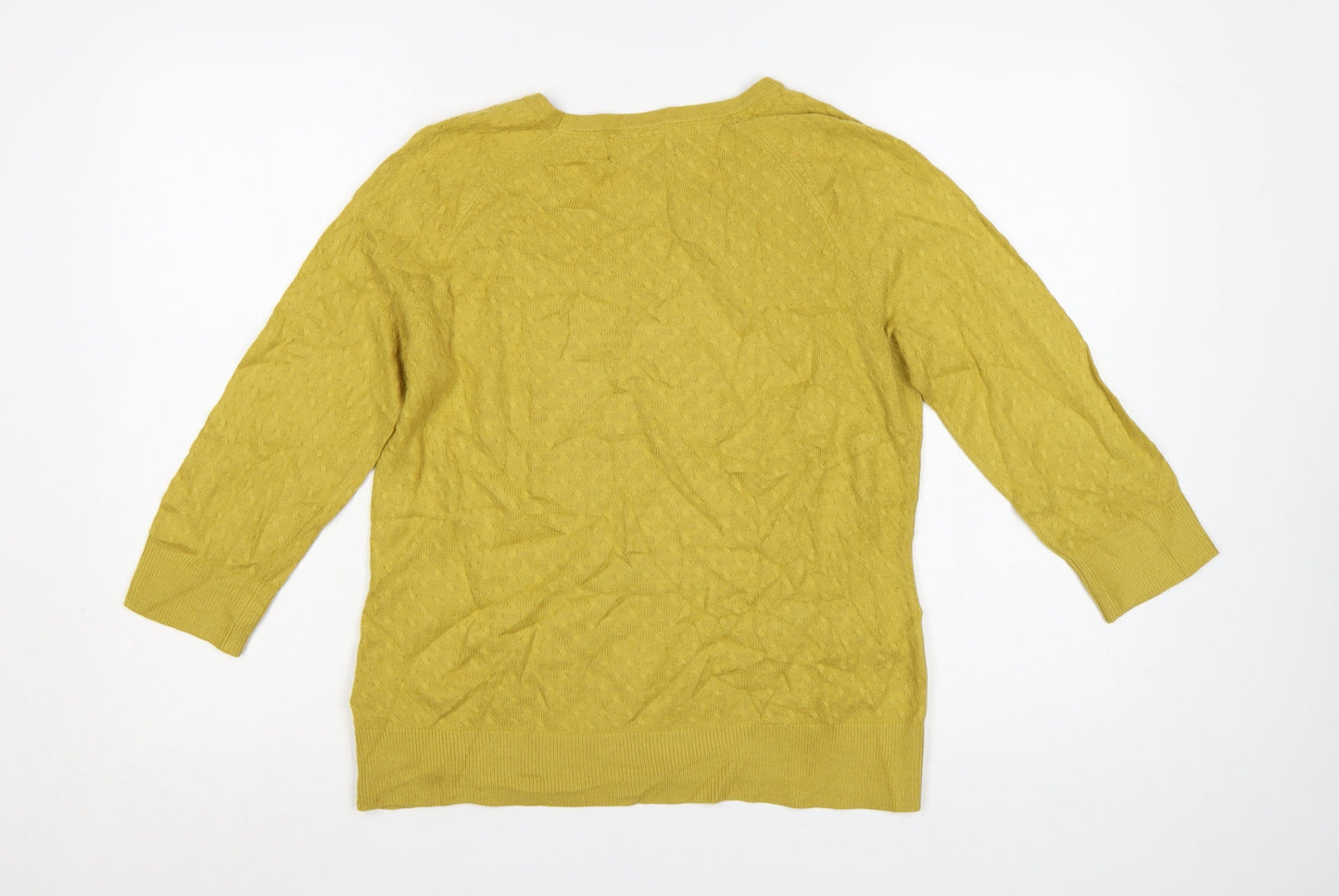 Marks and Spencer Per Una Women Yellow Size 10 Knit Pullover Jumper