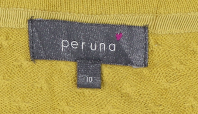 Marks and Spencer Per Una Women Yellow Size 10 Knit Pullover Jumper