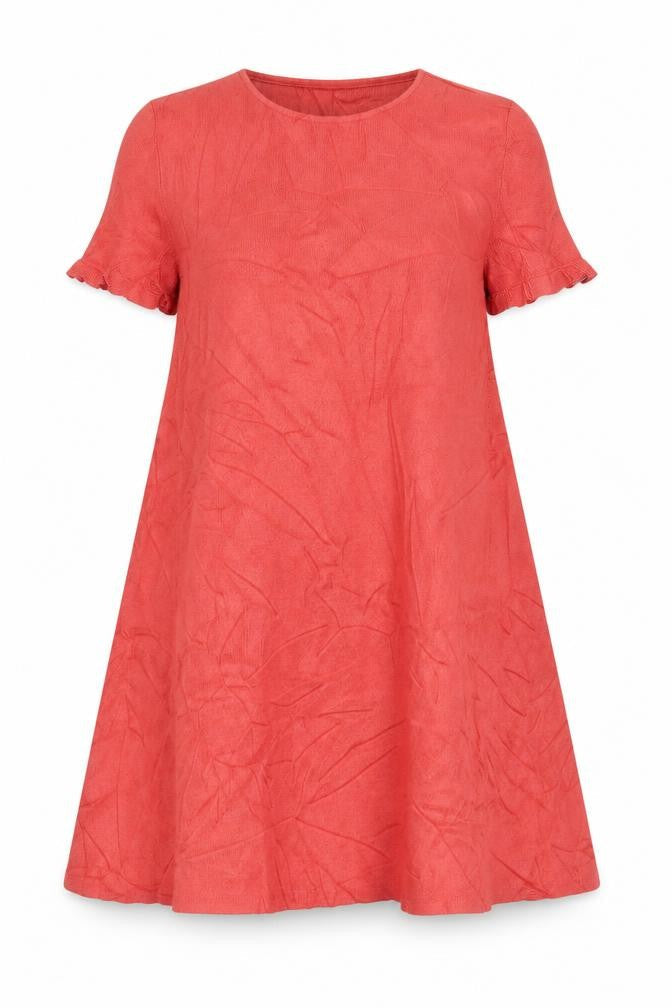 Zara Women Red A-Line Knit Short Sleeve Dress Size 12