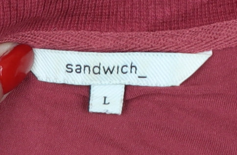 Sandwich Women’s Red Lace Shift Dress L 3/4 Sleeve Knee Length