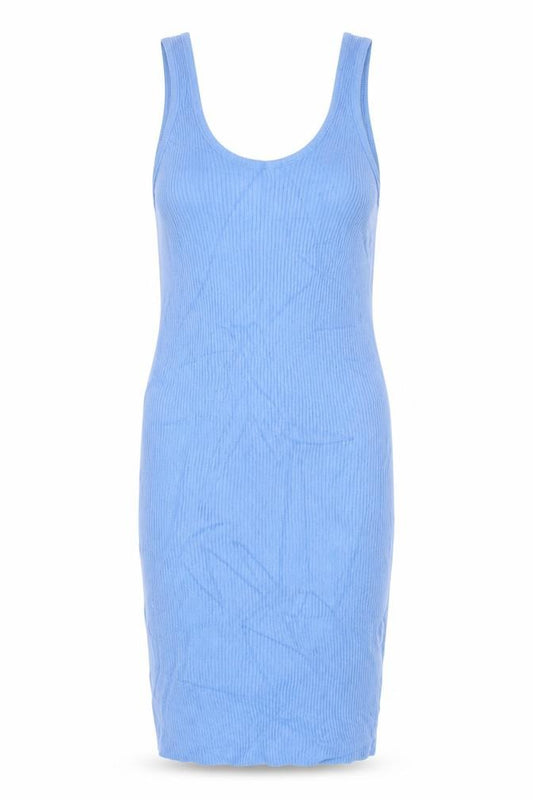 Bershka Women Blue Sleeveless Mini Slip Dress Size S