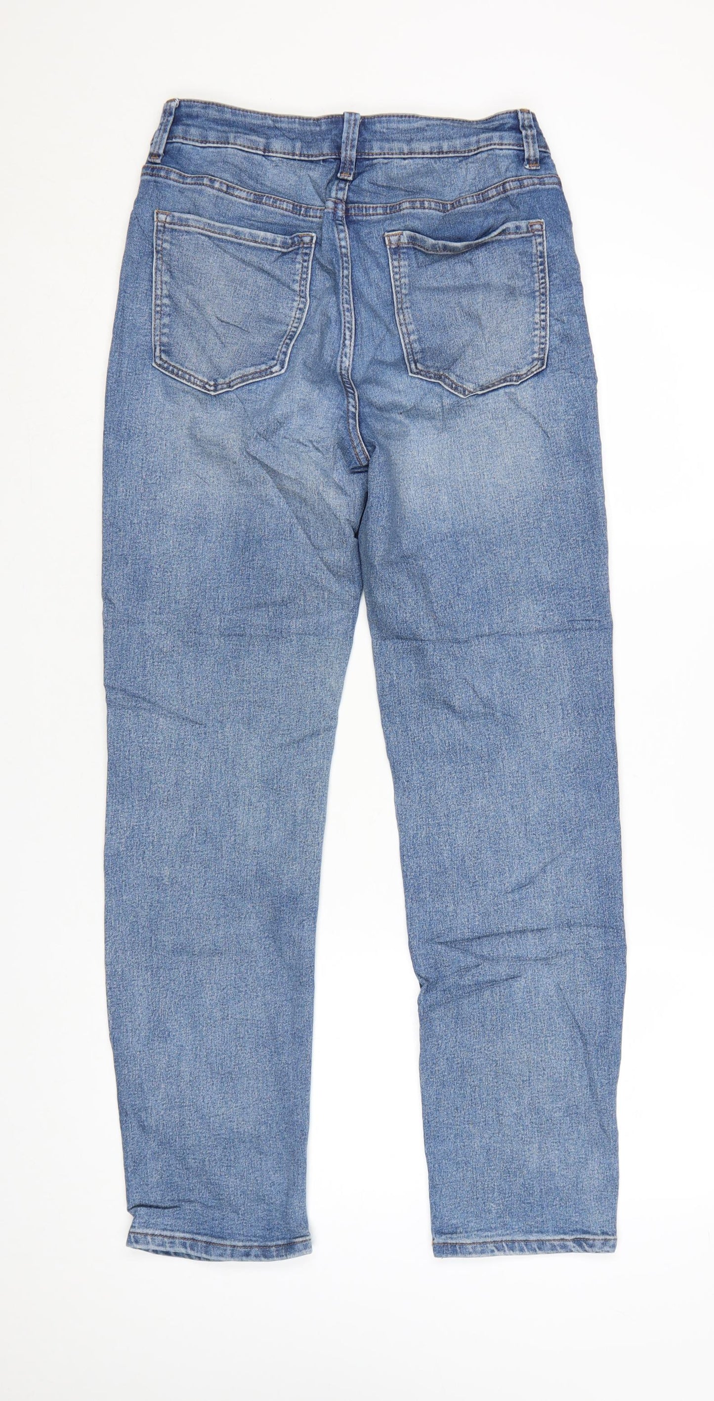Marks and Spencer Womens Blue Straight Leg Jeans Size 10 Regular