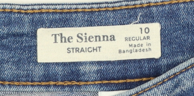 Marks and Spencer Womens Blue Straight Leg Jeans Size 10 Regular