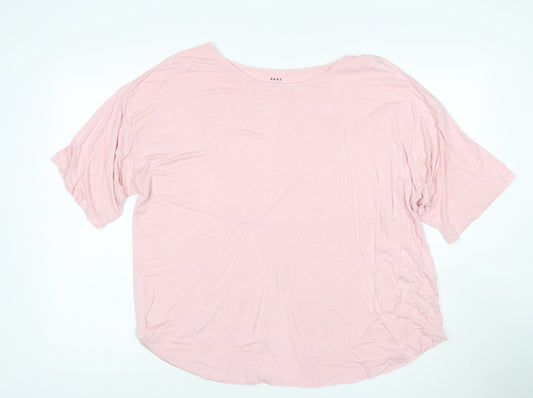 DKNY Women’s Pink Relaxed Fit Jersey T-Shirt XL