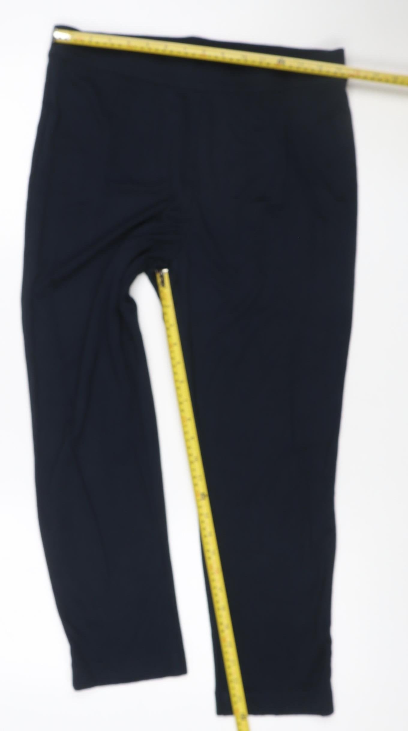 Marks and Spencer Womens Black Size 14 Jersey Leggings Short Length