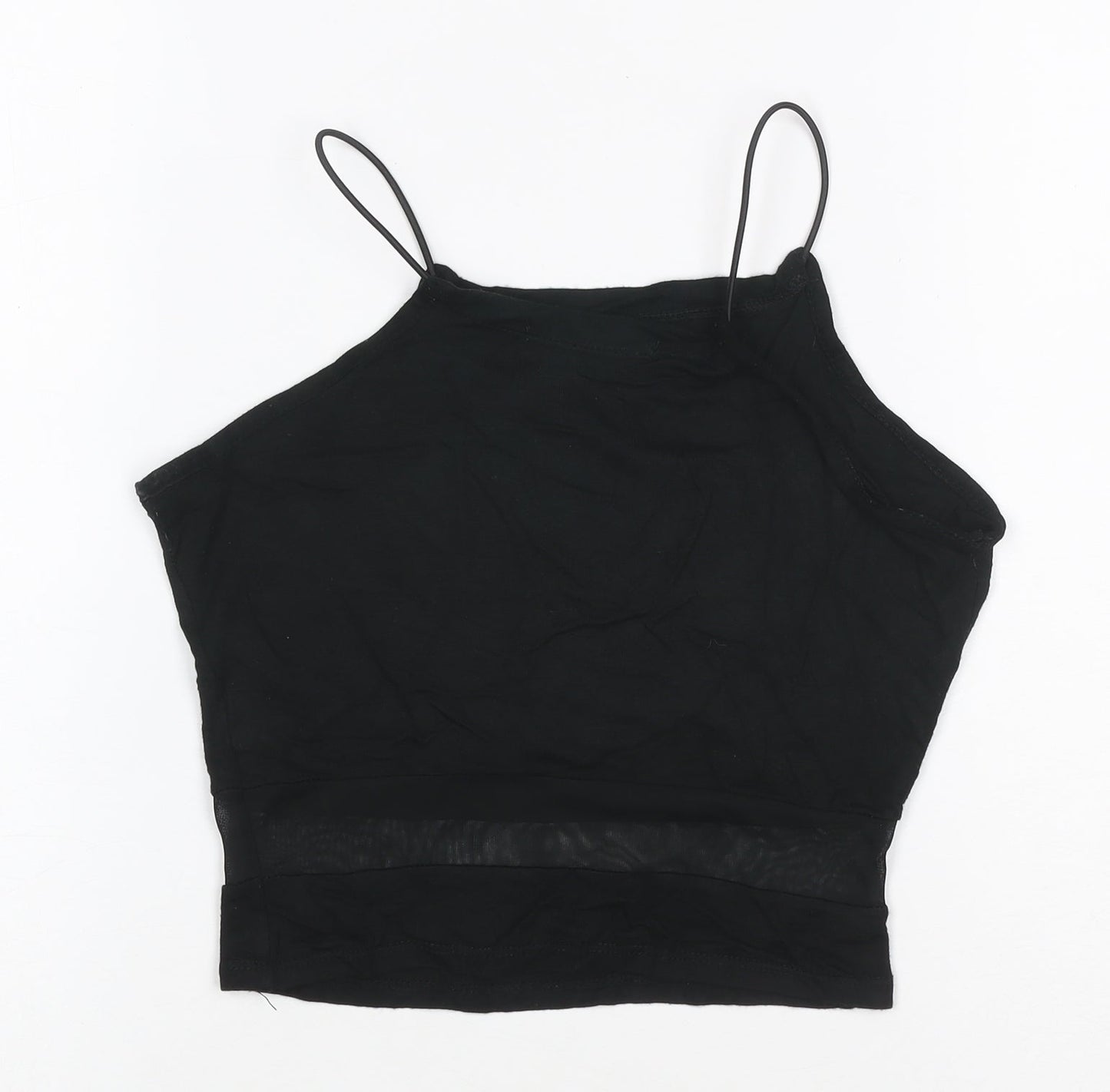 Missguided Women's Black Halter Camisole Crop Top Size 6