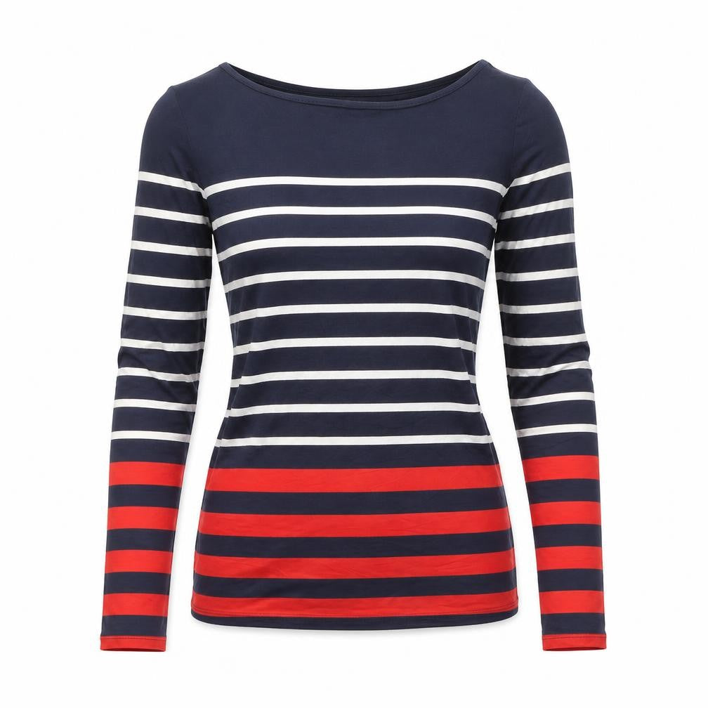Oasis Women’s Multicoloured Striped Long Sleeve Jersey Top S