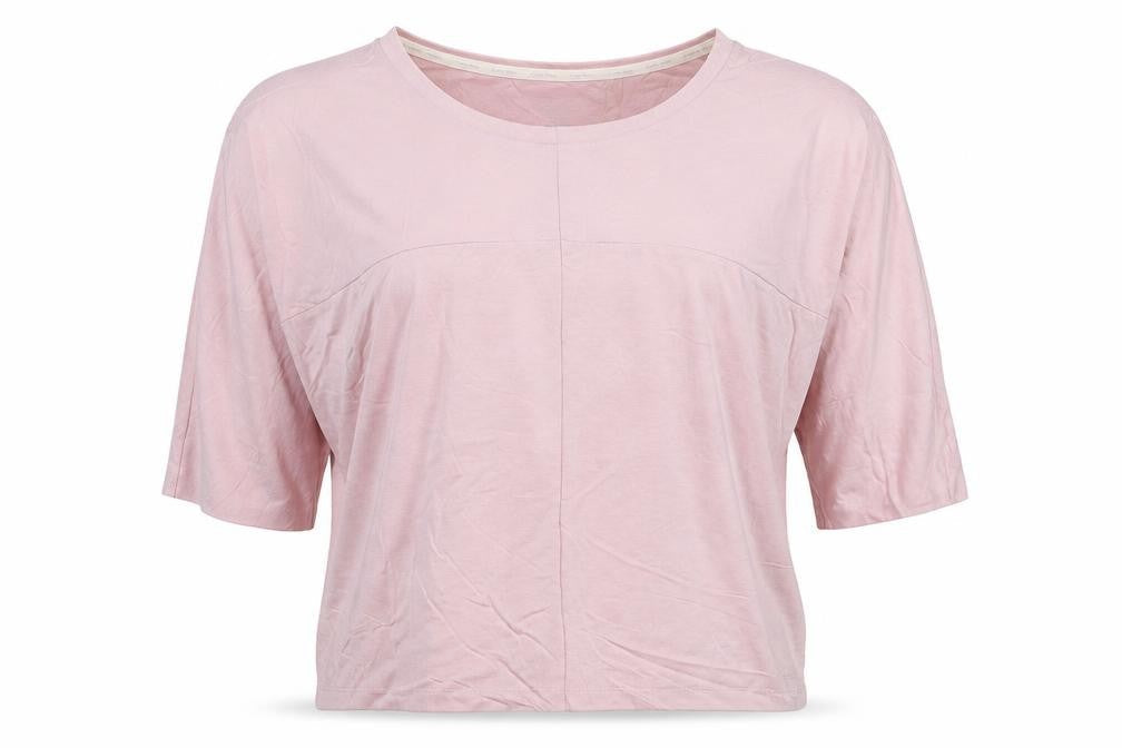Calvin Klein Women Pink Relaxed 3/4 Sleeve Modal T-Shirt L
