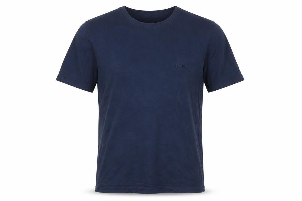 Hugo Boss Men's Navy Blue Cotton Crew Neck Short Sleeve T-Shirt M