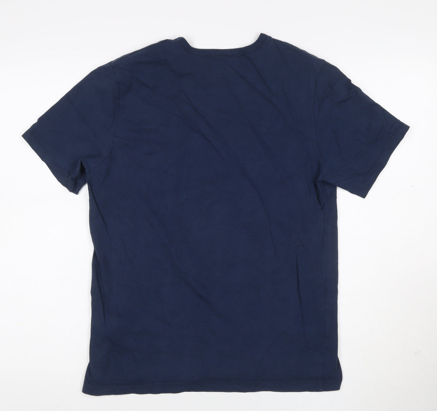 HUGO BOSS Men's Navy Blue Cotton Crew Neck Short Sleeve T-Shirt M
